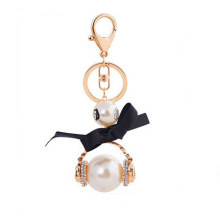 wholesale bag charm/pearl headset keychain/floating keychain